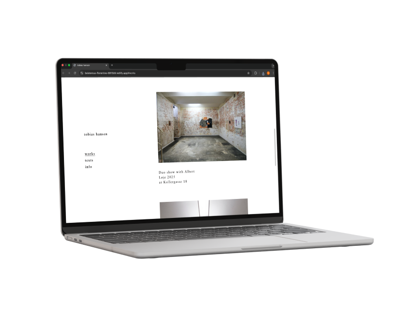 Tobias Hansen website mockup